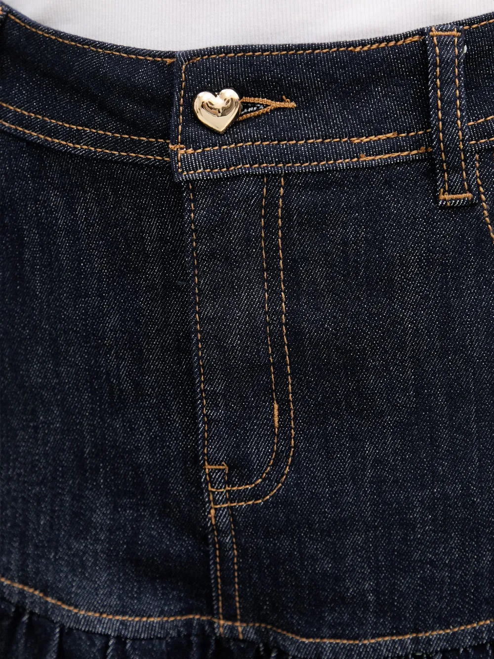 Gaudi Denim mini-rok met ruches Blauw