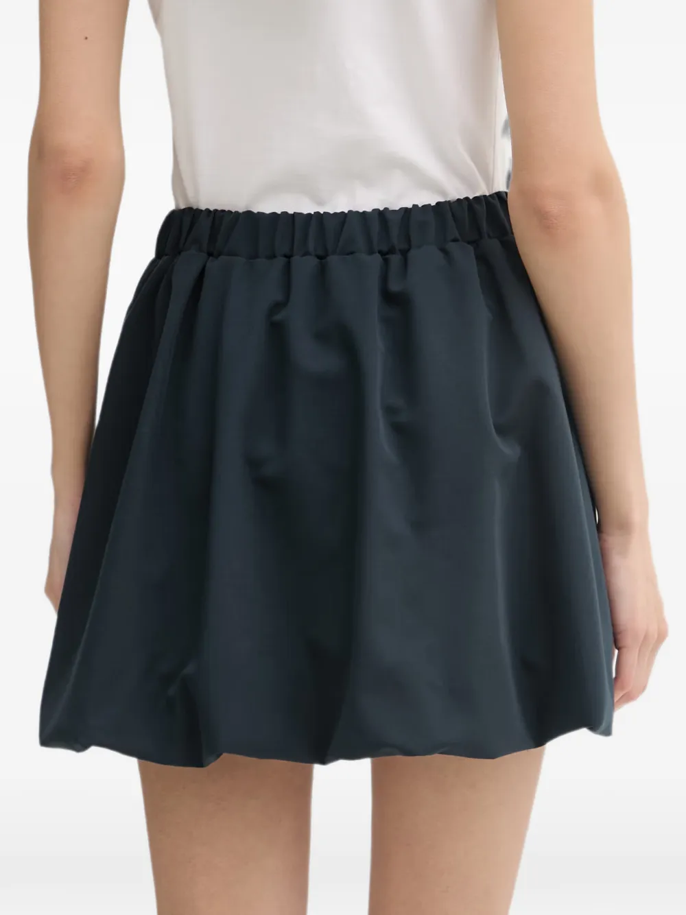 Gaudi Mini-rok met elastische taille en bubbelzoom Blauw