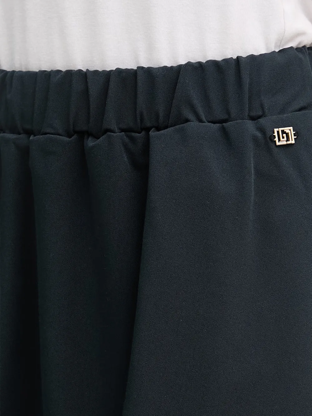 Gaudi Mini-rok met elastische taille en bubbelzoom Blauw