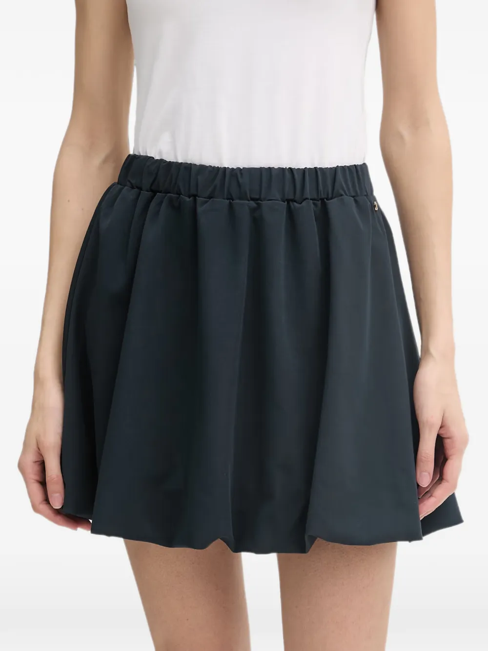 Gaudi bubble-hem elasticated-waist mini skirt - Blu