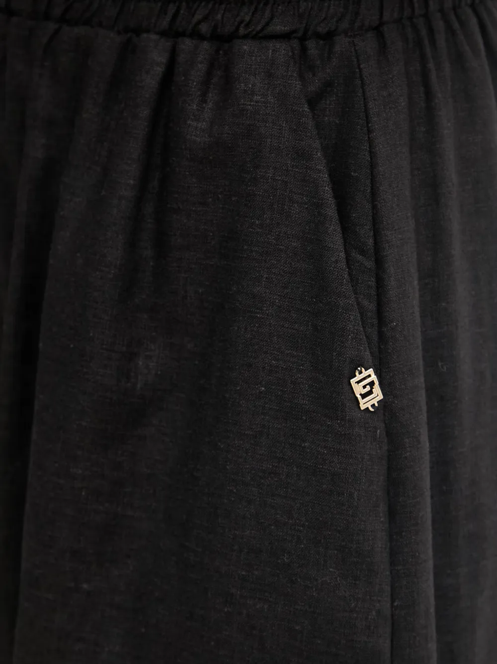 Gaudi Shorts met elastische taille en trekkoord Zwart