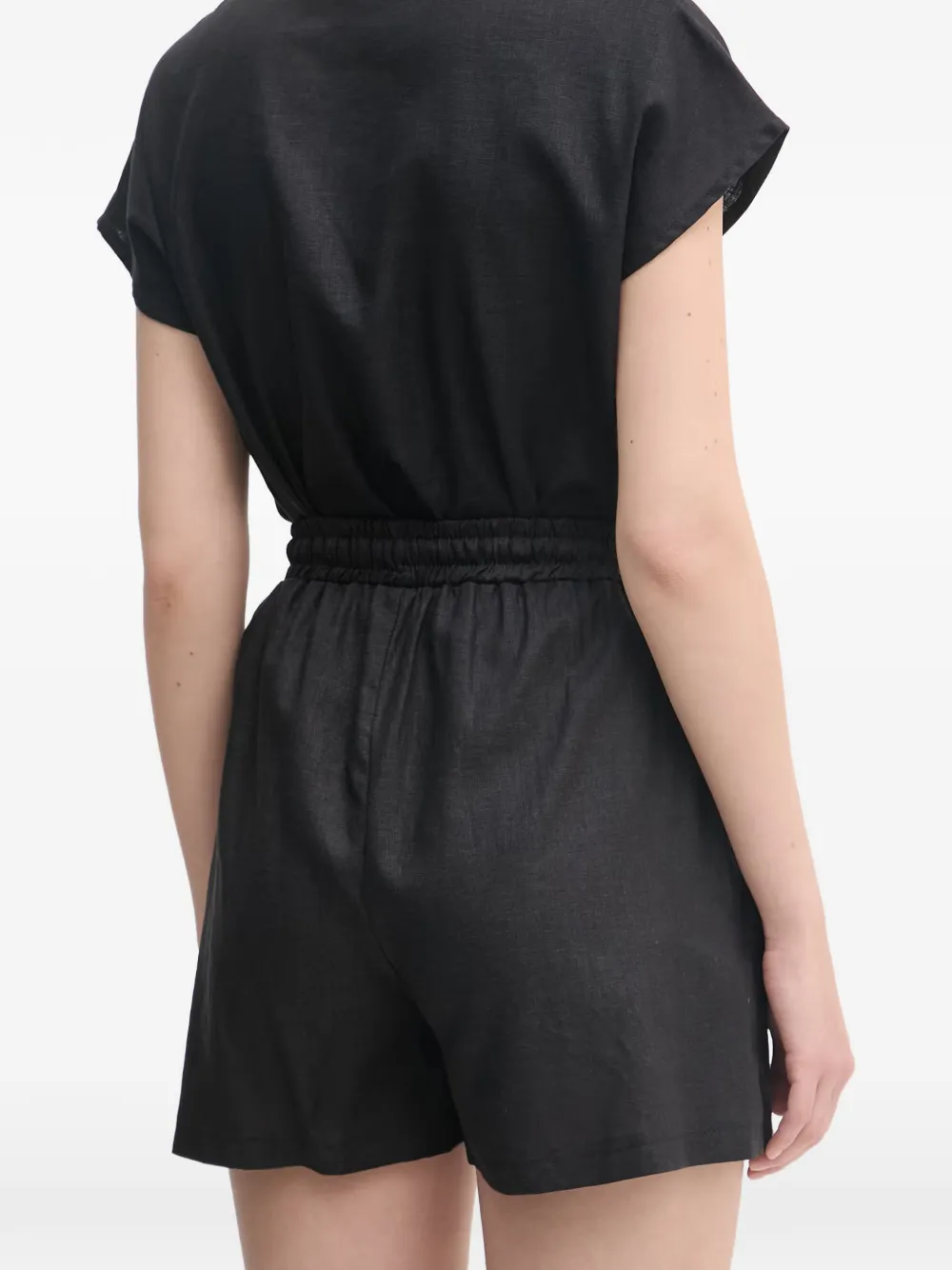 Gaudi Shorts met elastische taille en trekkoord Zwart