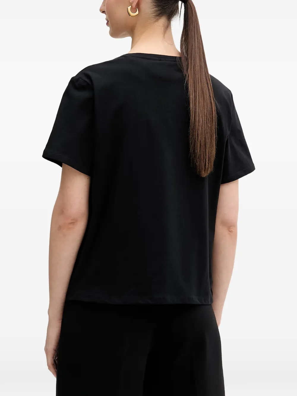 Gaudi T-shirt verfraaid met logo en geknoopt detail Zwart