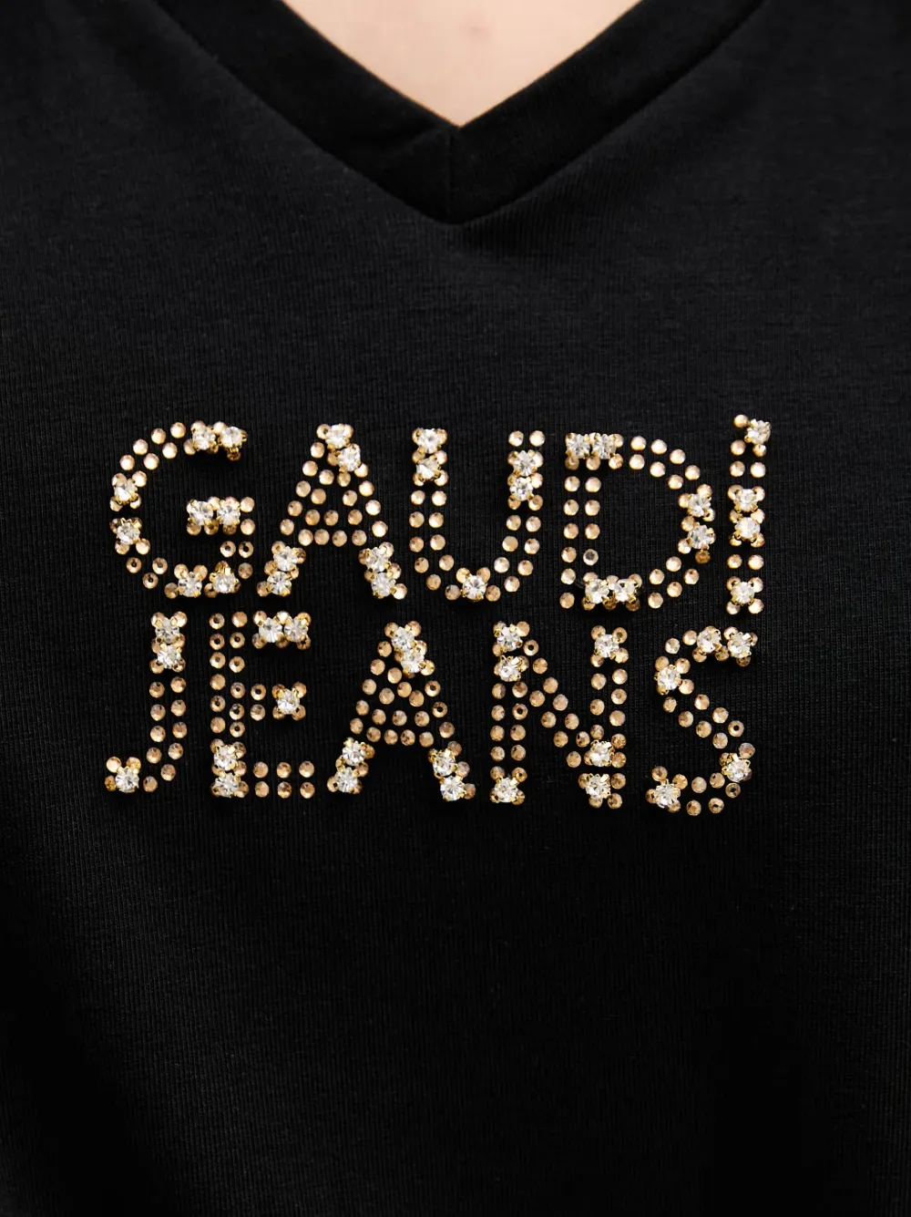 Gaudi T-shirt verfraaid met logo en geknoopt detail Zwart