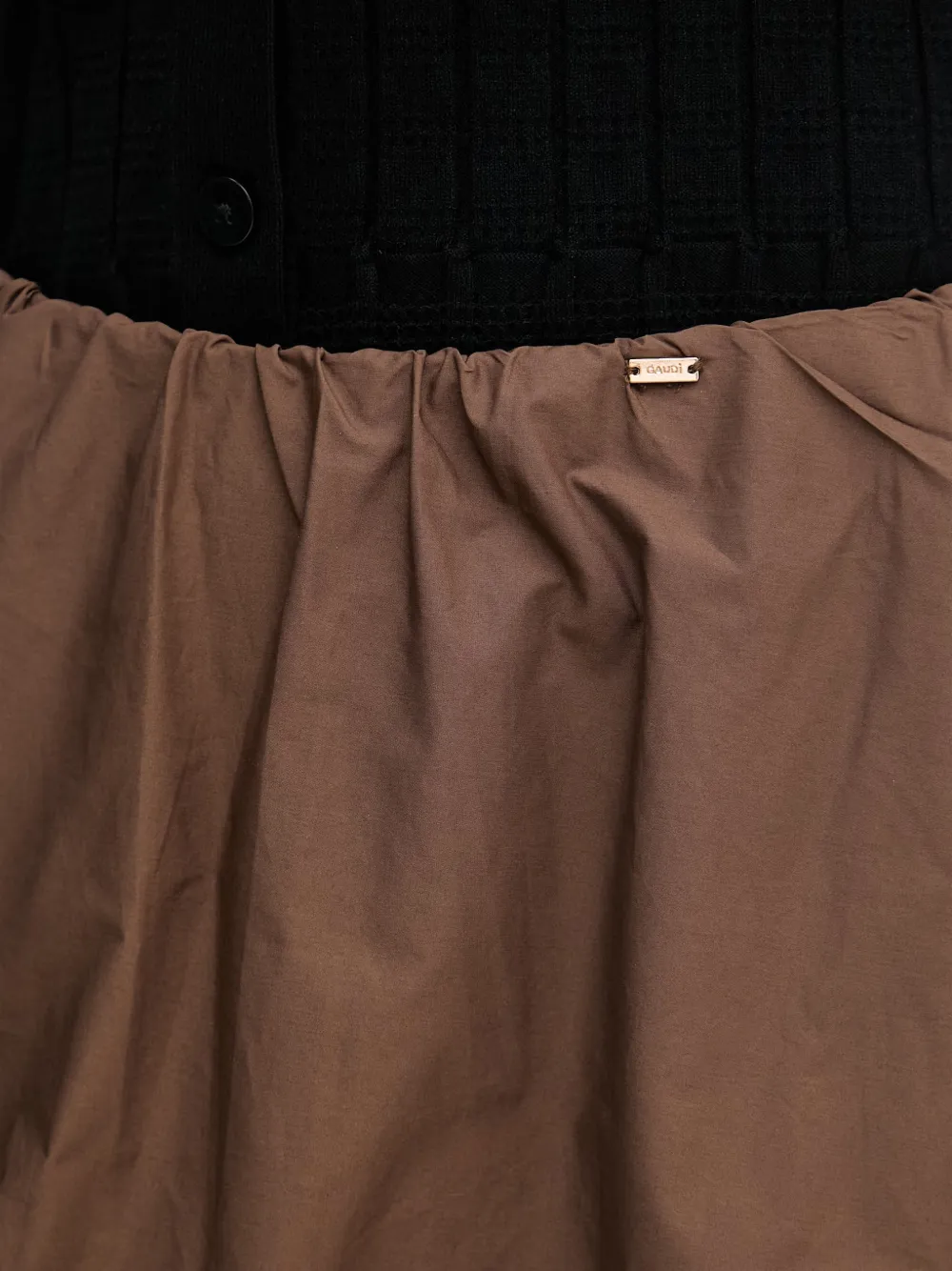 Gaudi Gesmockte mini-rok met pofzoom Bruin