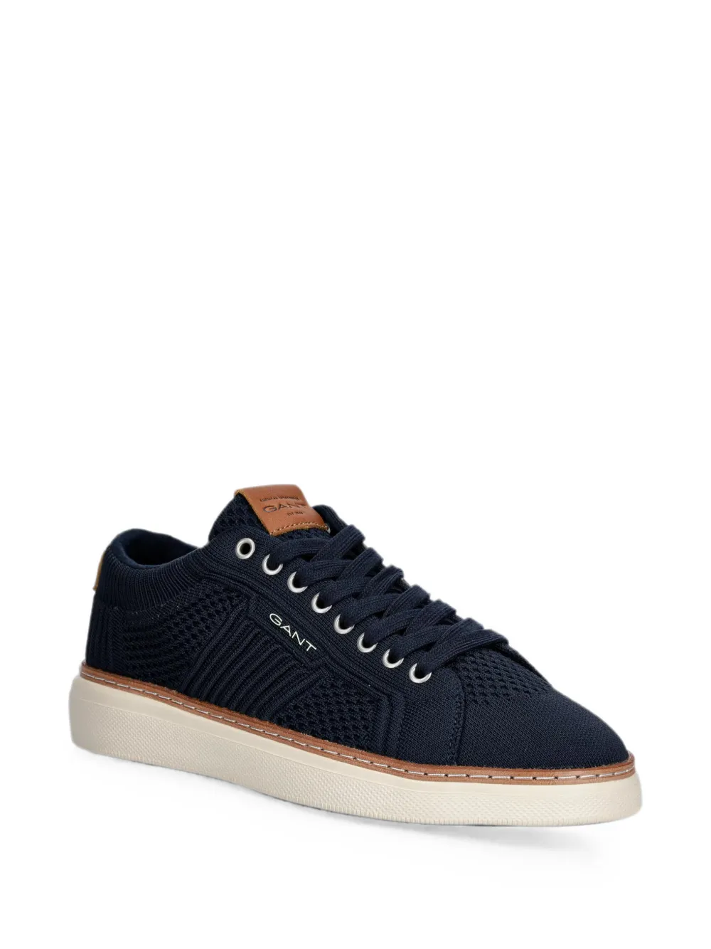 Gant knit logo-print sneakers Blauw