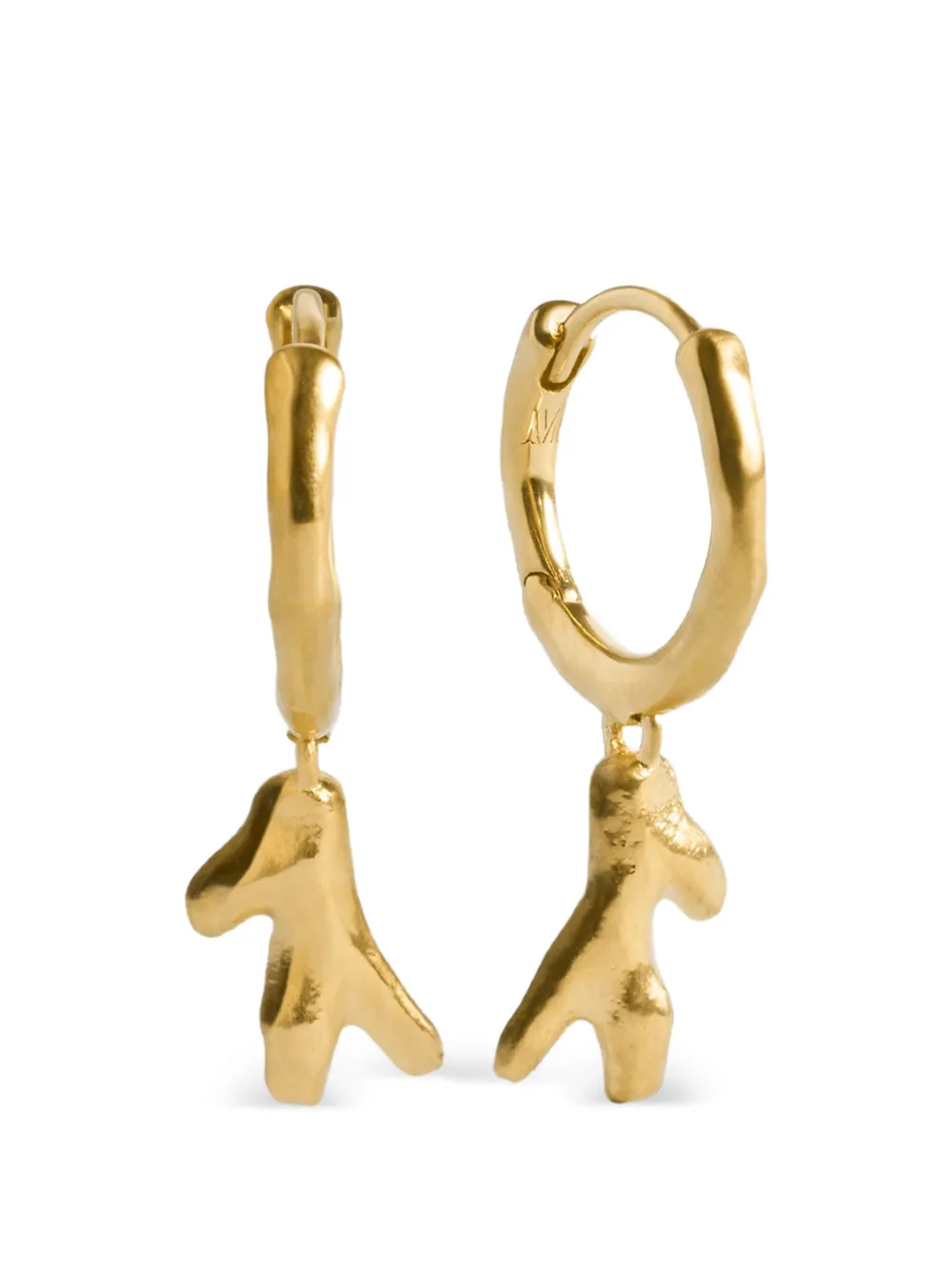 Monica Vinader Fragments Coral Huggie Ohrringe - Gold