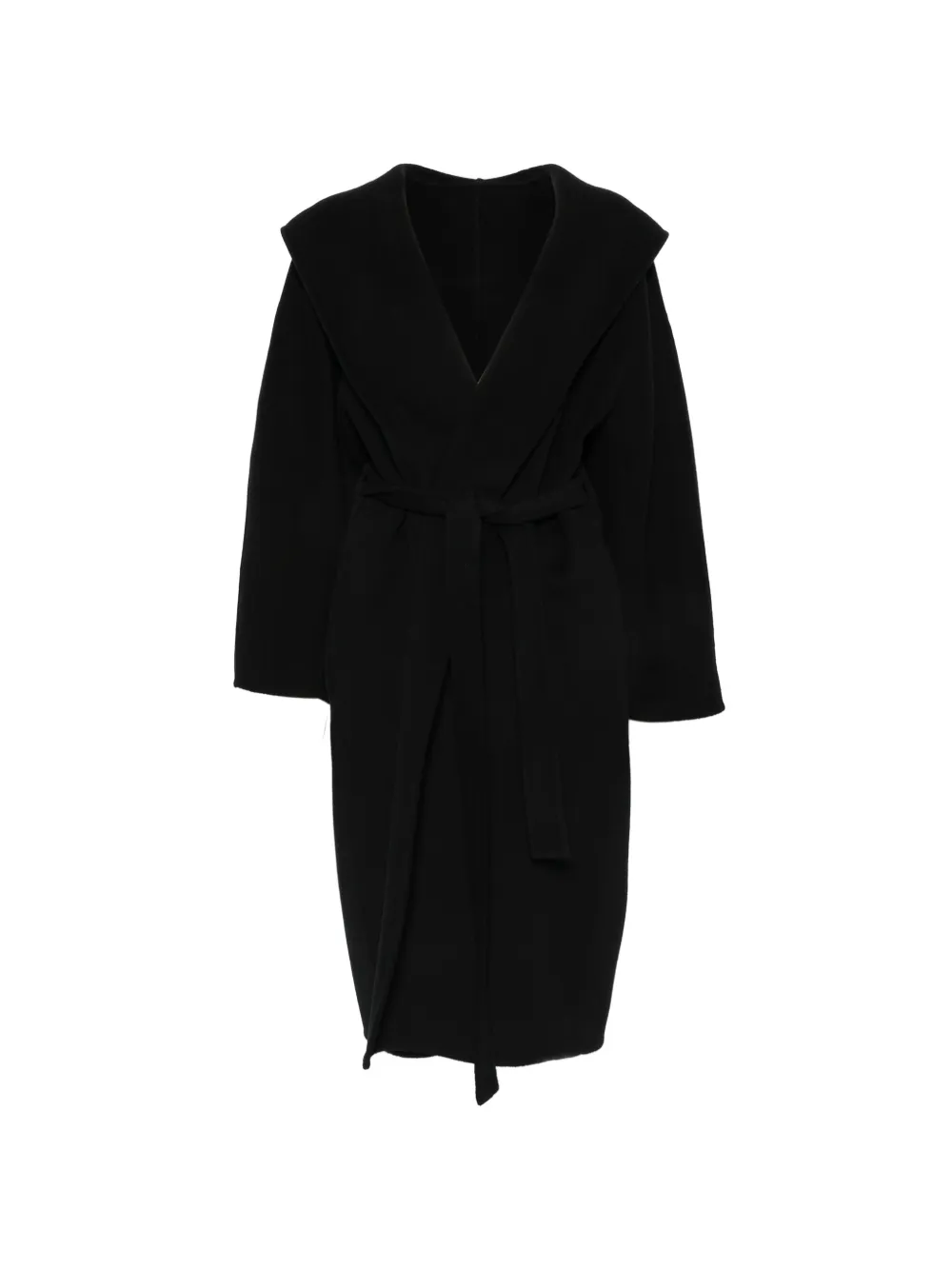 Alberta Ferretti belted hooded coat - Nero
