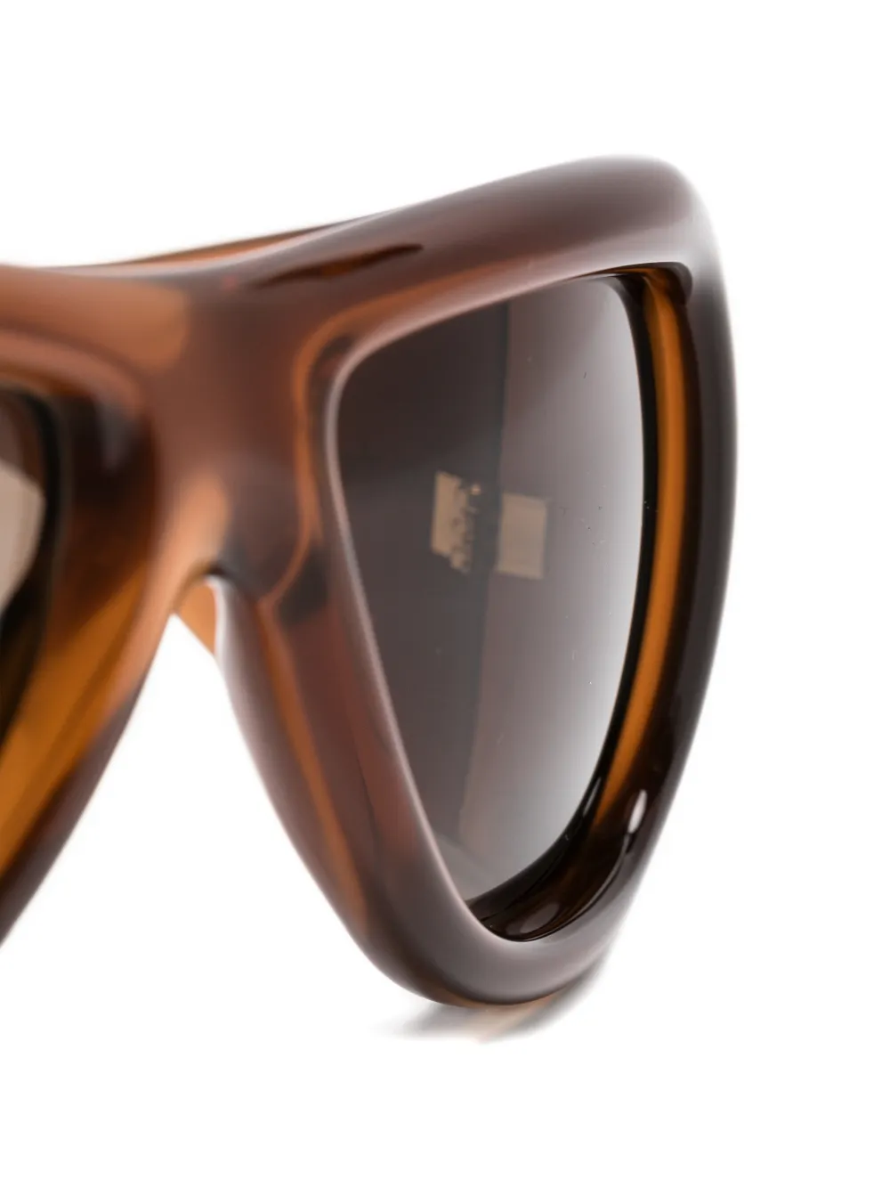 Saint Laurent Eyewear Howl zonnebril met rechthoekig montuur Bruin