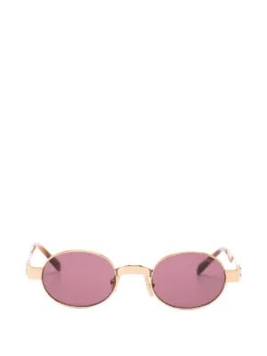 Miu Miu Eyewear オーバルフレーム サングラス | ピンク | FARFETCH JP