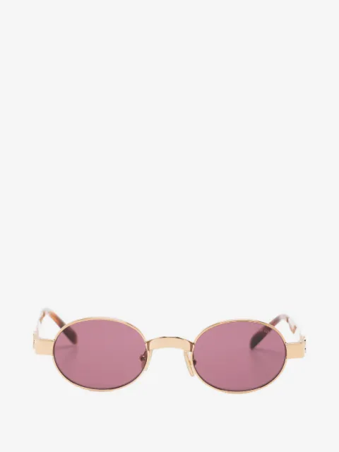 Miu Miu Eyewear lentes de sol con armazón ovalada y placa del logo