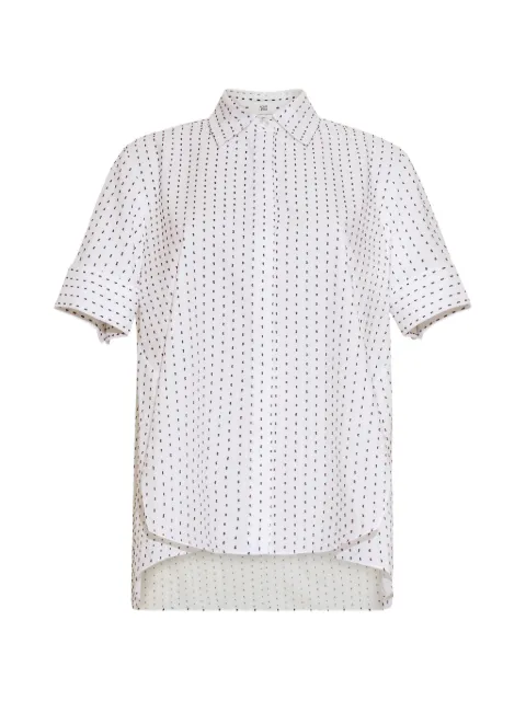 Adam Lippes camisa con bordado Trapeze