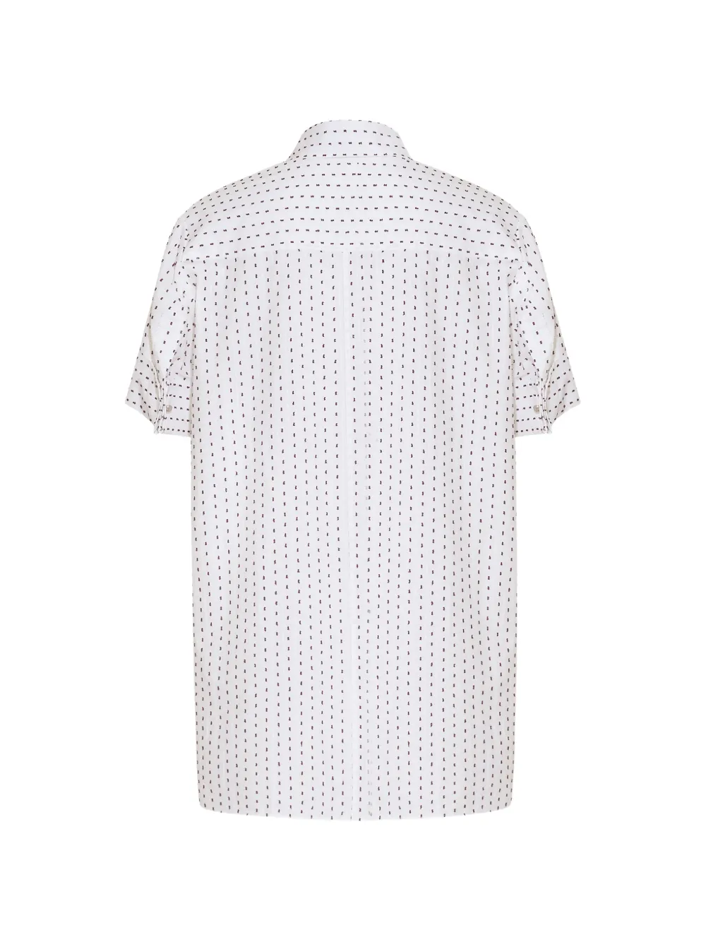  Adam Lippes Camisa Trapeze Bordada - Blanco 