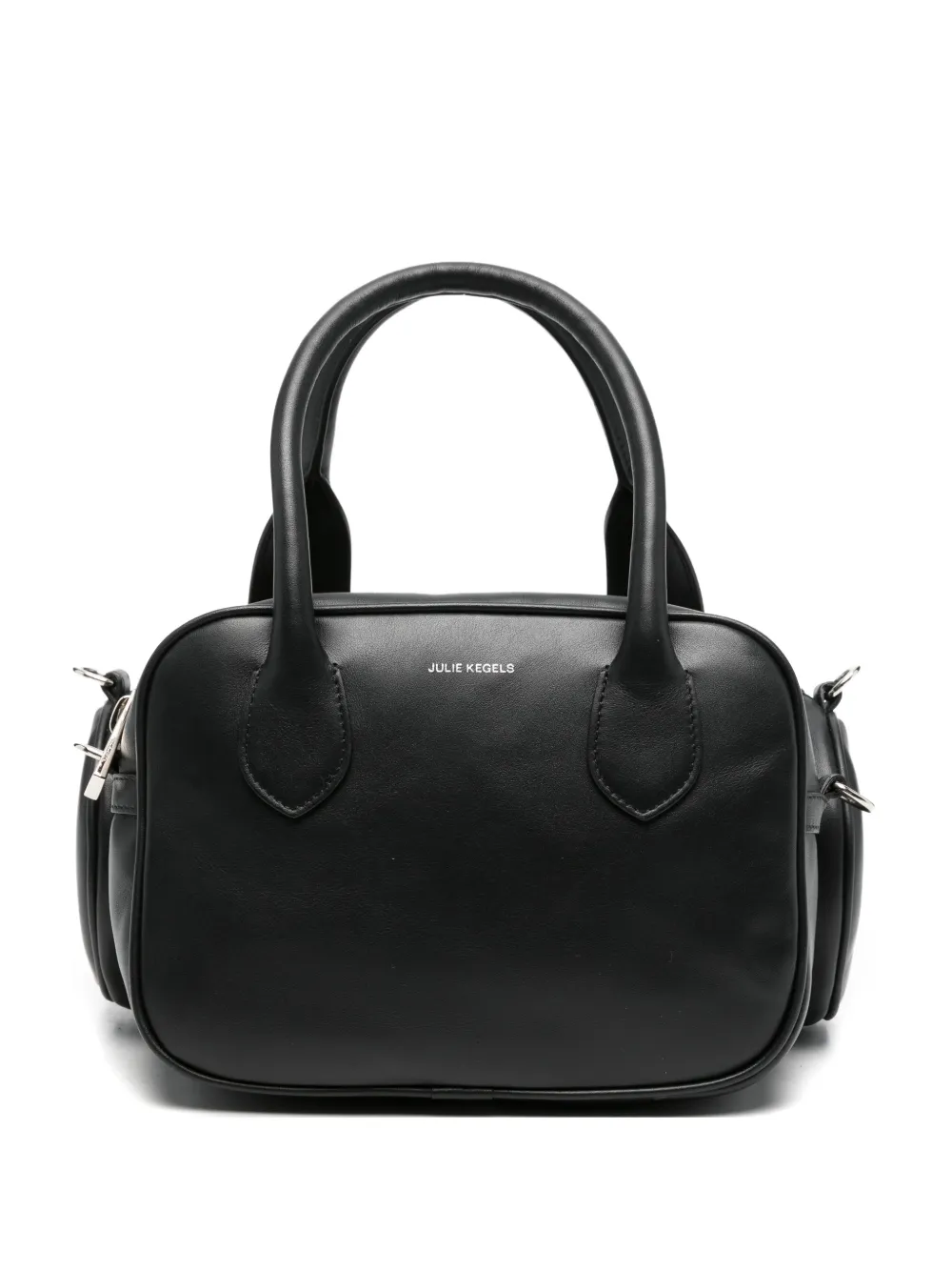 Julie Kegels logo-motif double-compartment tote bag - Nero