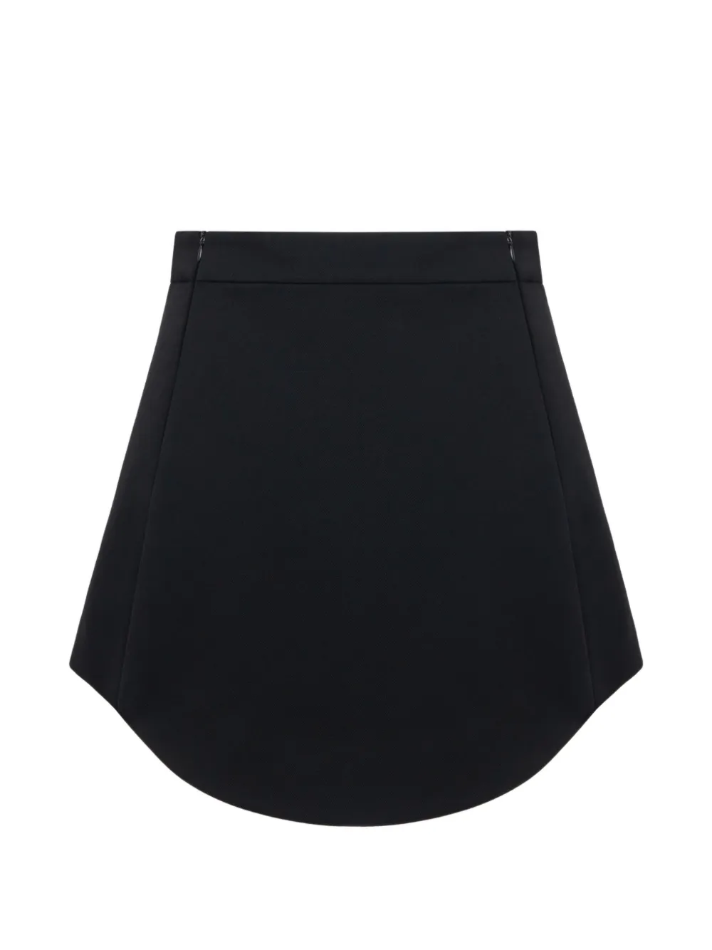 THE ARKOW Rose curved-hem mini skirt - Nero