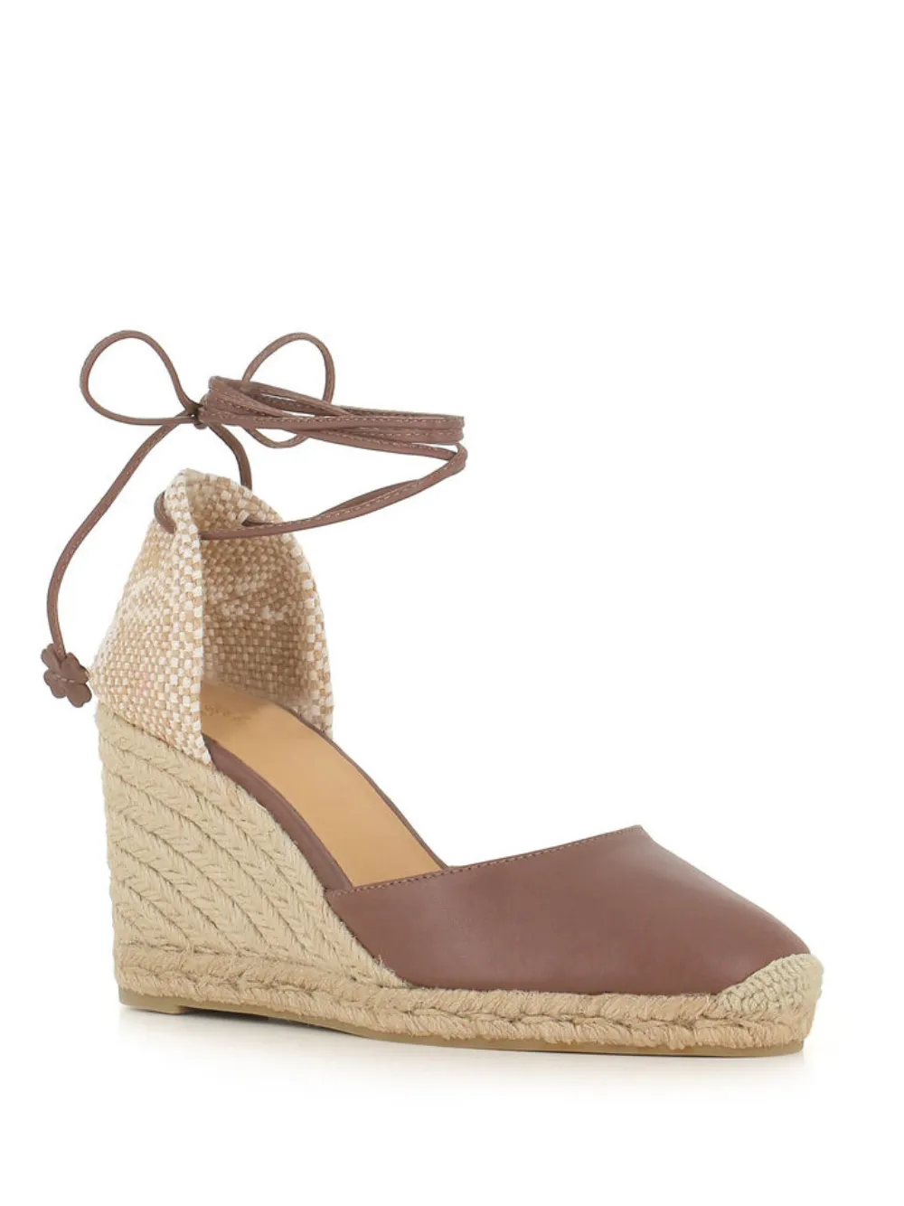 Castañer Carina espadrilles met sleehak Bruin
