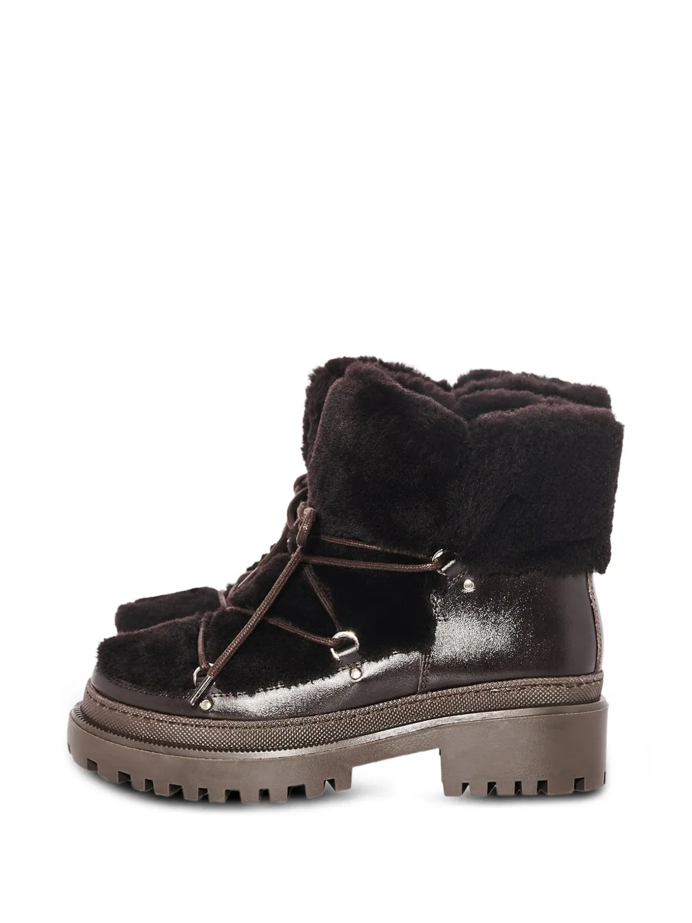 Yves Salomon bottes en peau lainée - Marron Yves Salomon bottes en peau lainée - Marron