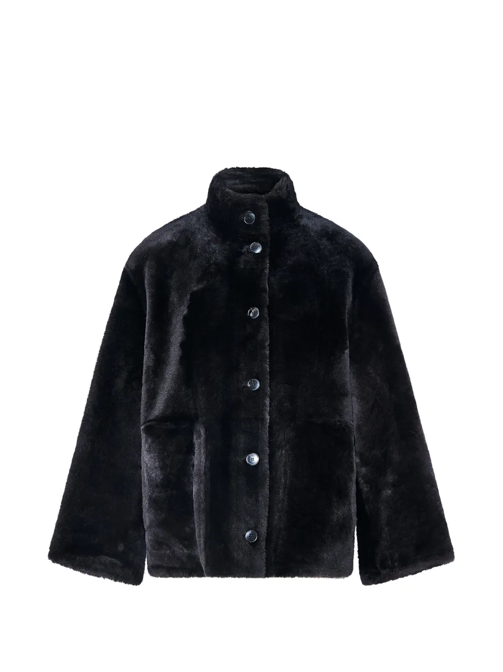 Yves Salomon Jacke mit Shearling - Schwarz