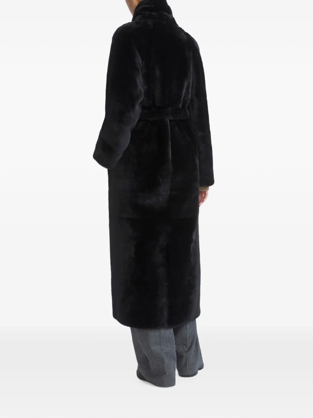 Yves Salomon Lammy coat Zwart
