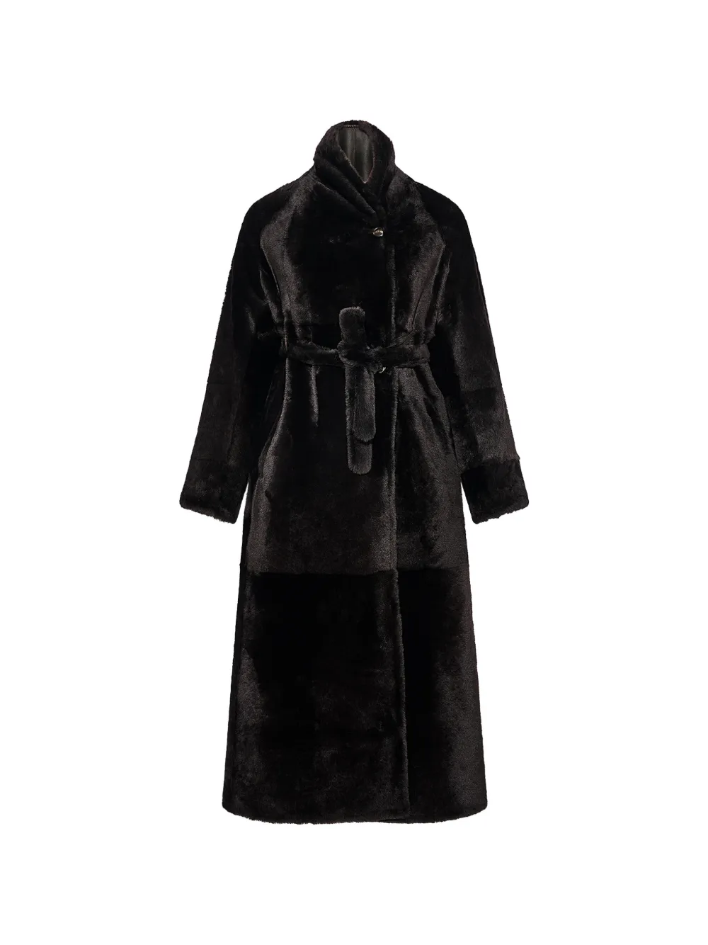 Yves Salomon Lammy coat Zwart