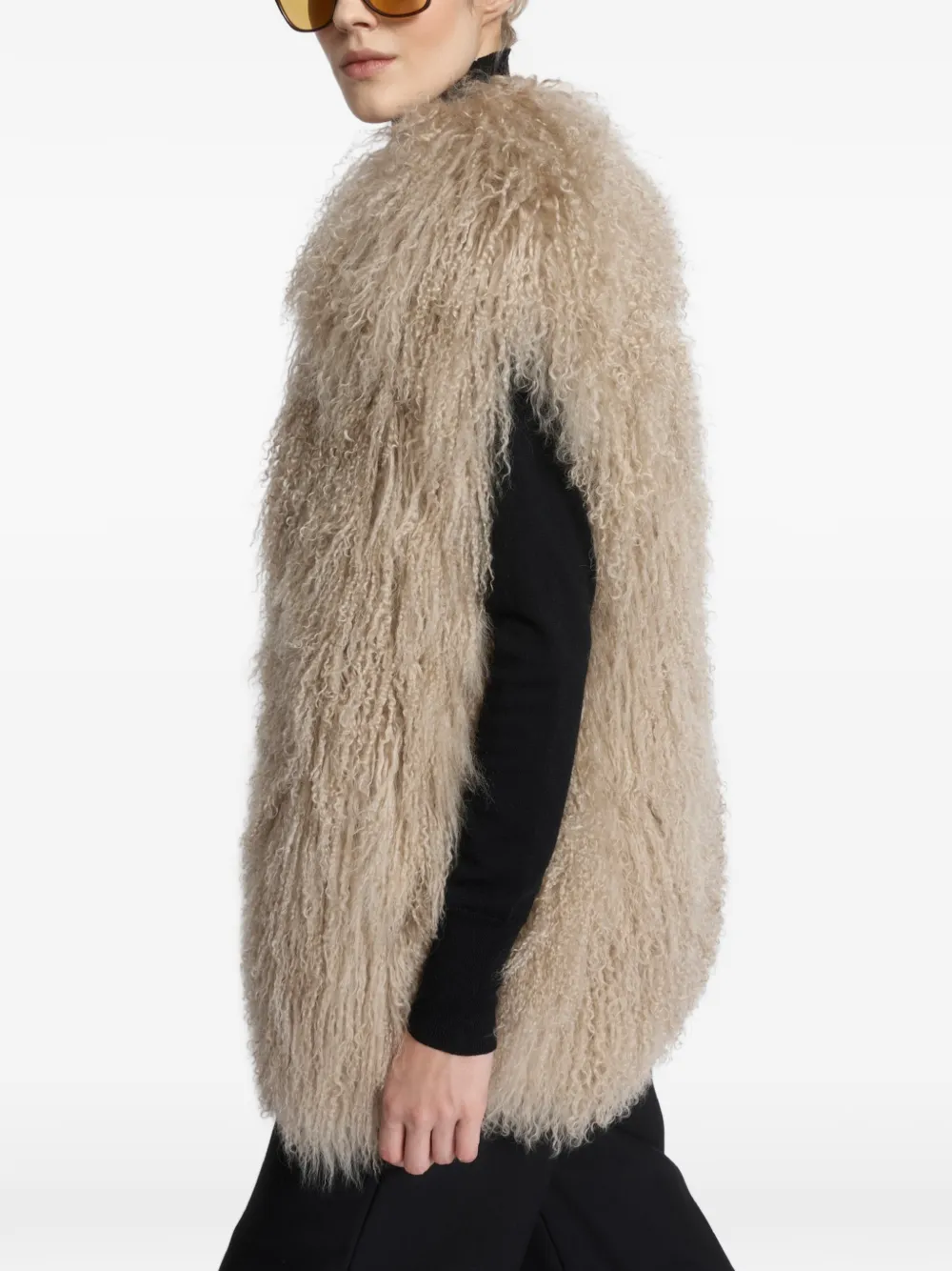 Yves Salomon Lammy bodywarmer Beige
