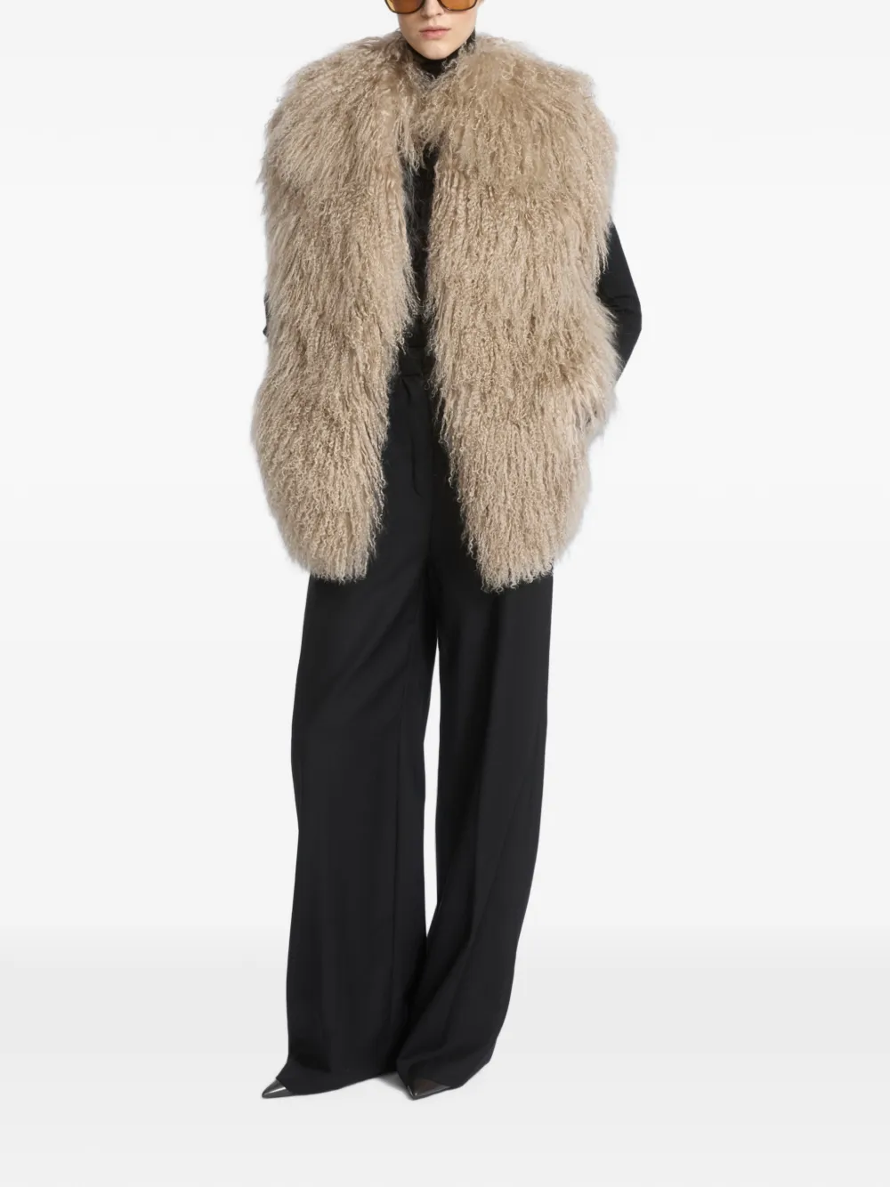 Yves Salomon Lammy bodywarmer Beige