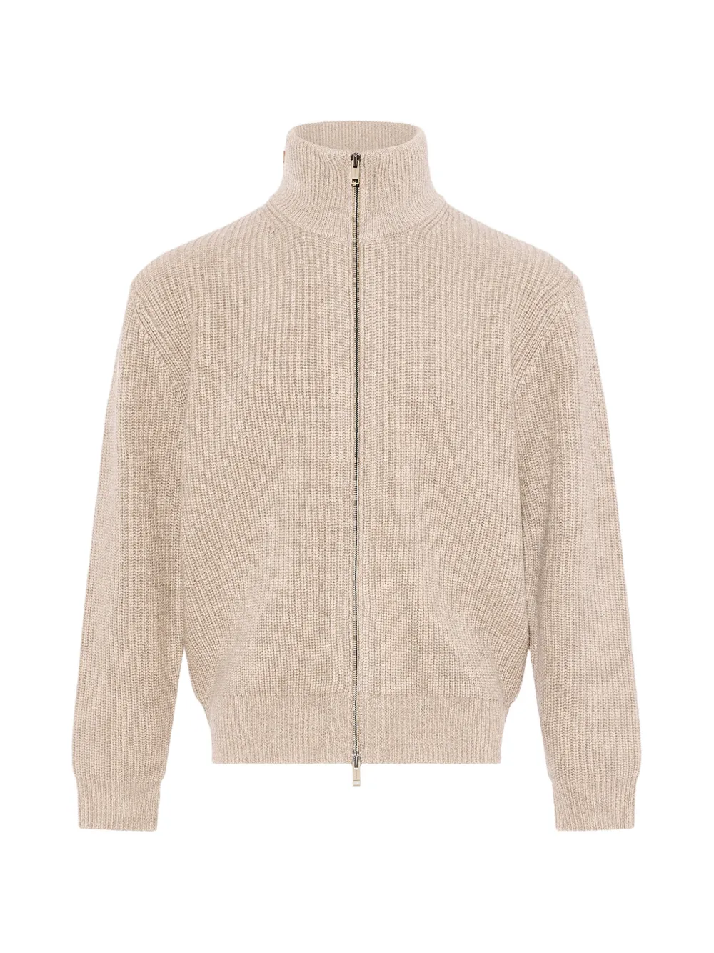 Yves Salomon Gerippter Cardigan mit Reißverschluss - Nude