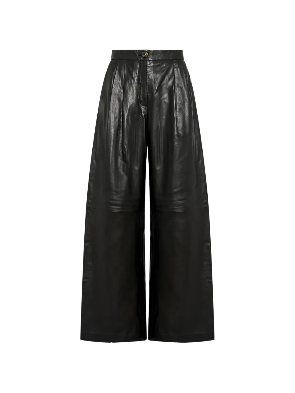 Yves Salomon pleated lambskin trousers