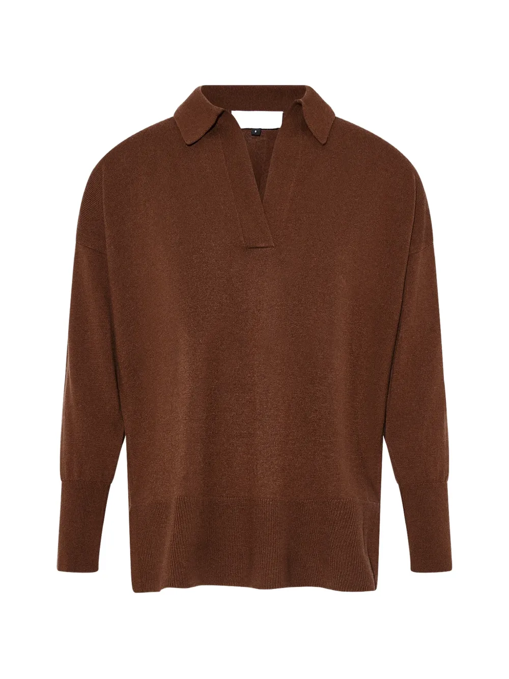 Yves Salomon polo-collar sweater - Braun