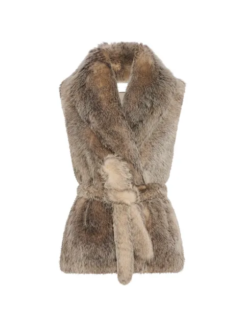 Yves Salomon belted shearling gilet