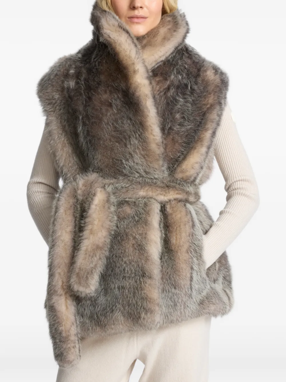 Yves Salomon Lammy gilet Bruin