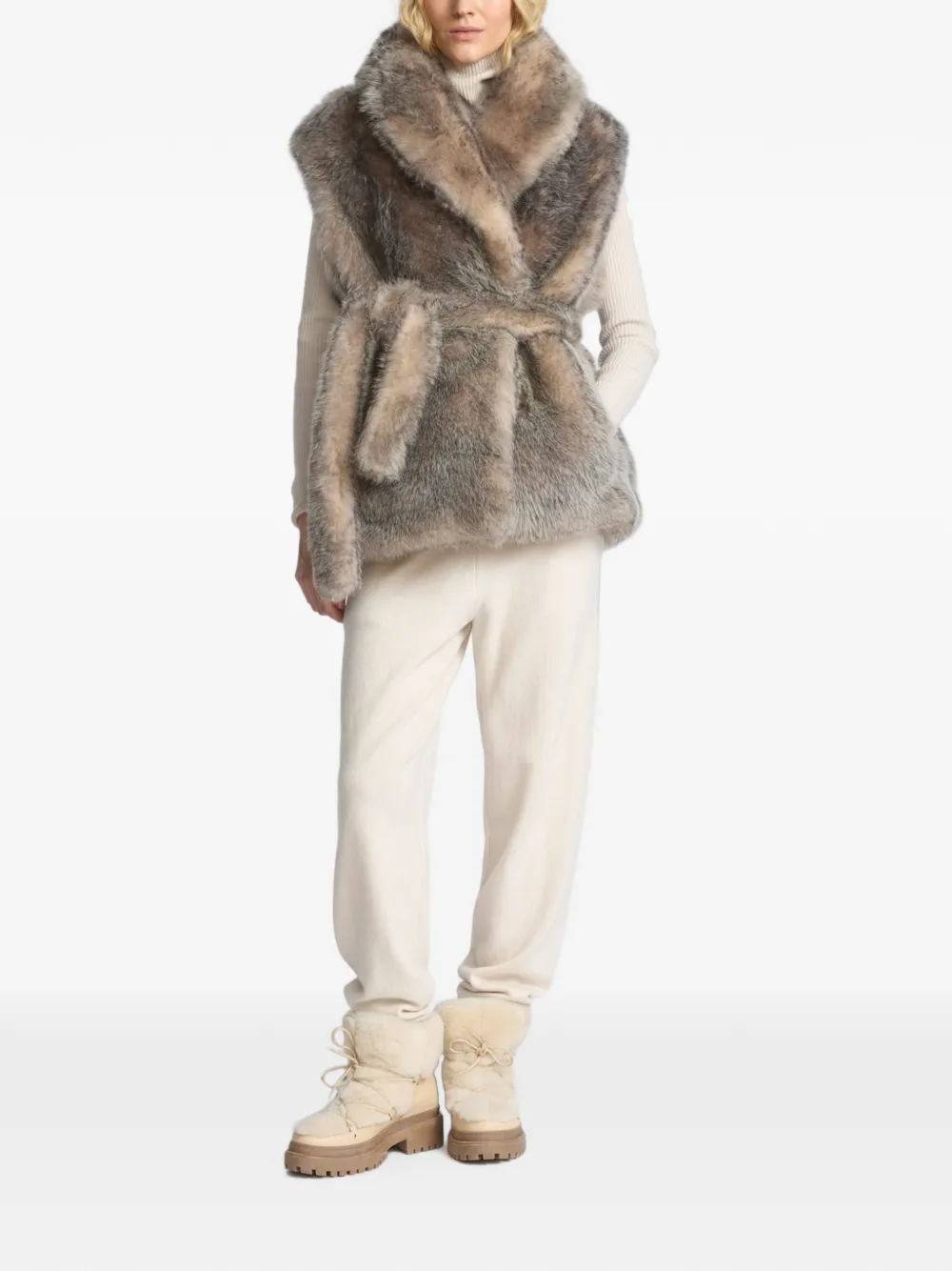 Yves Salomon Lammy gilet Bruin