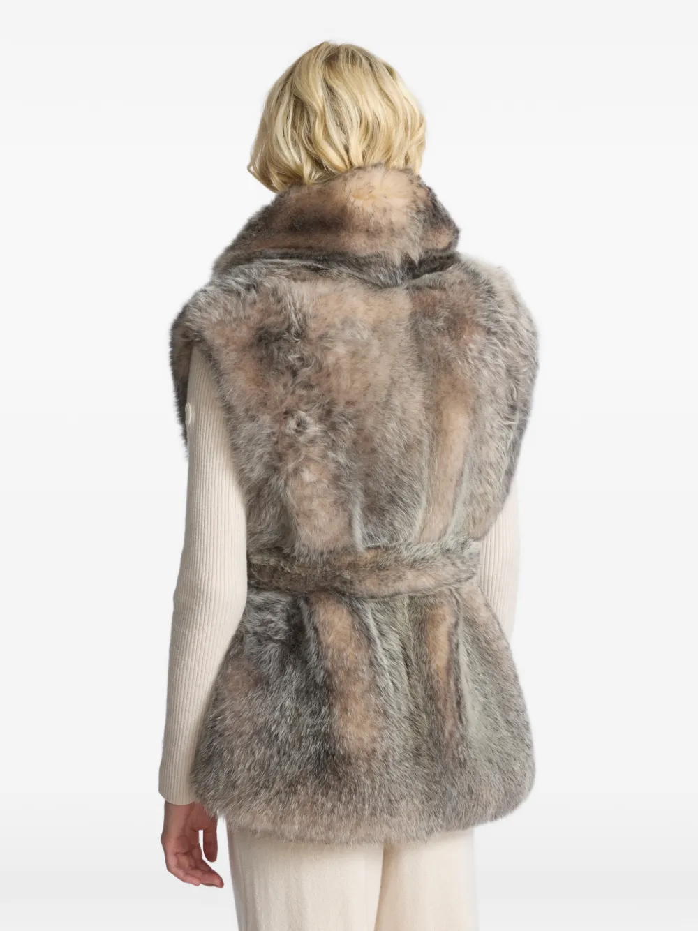 Yves Salomon Lammy gilet Bruin