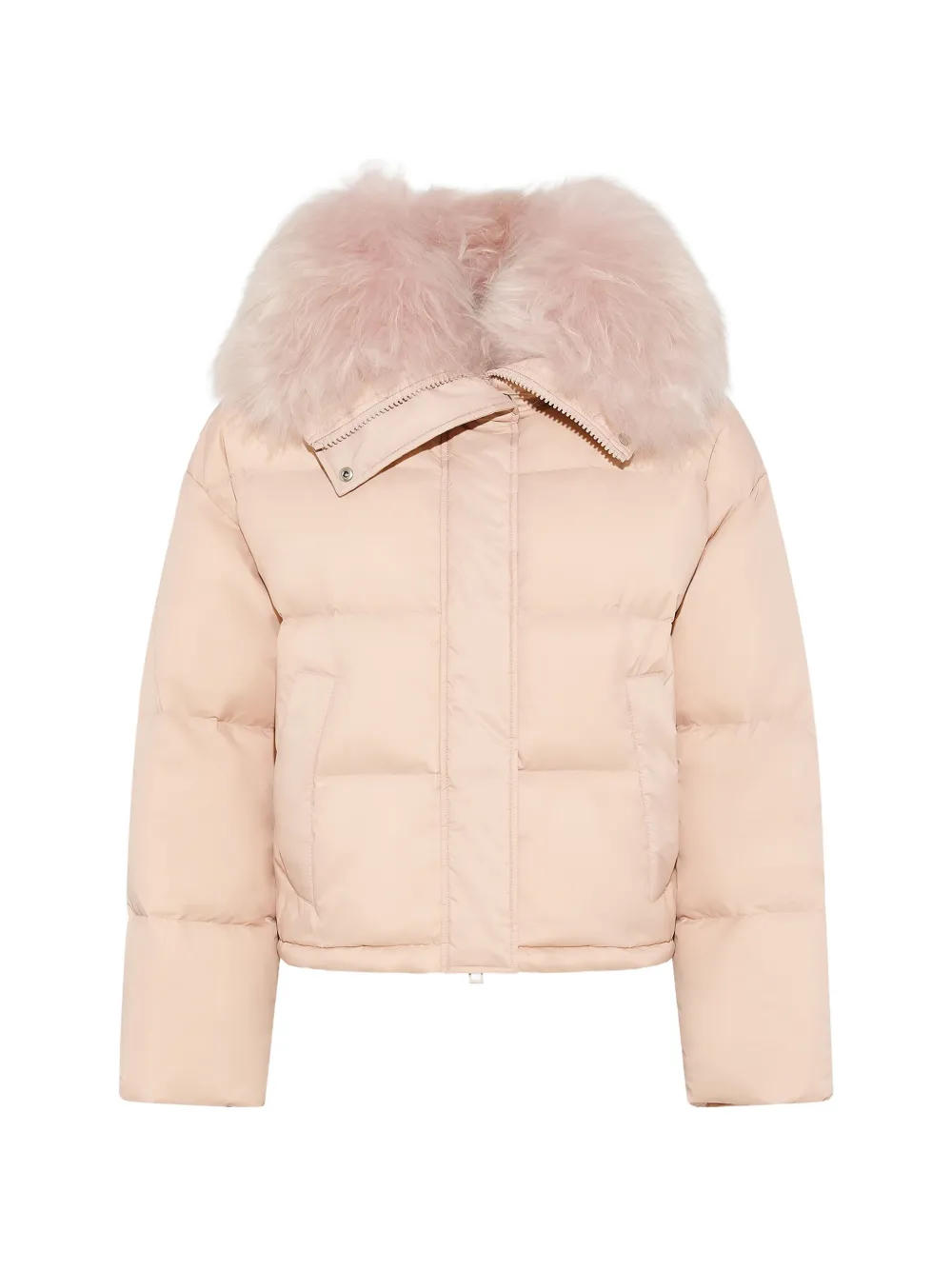 Yves Salomon shearling-trim down jacket - Rosa
