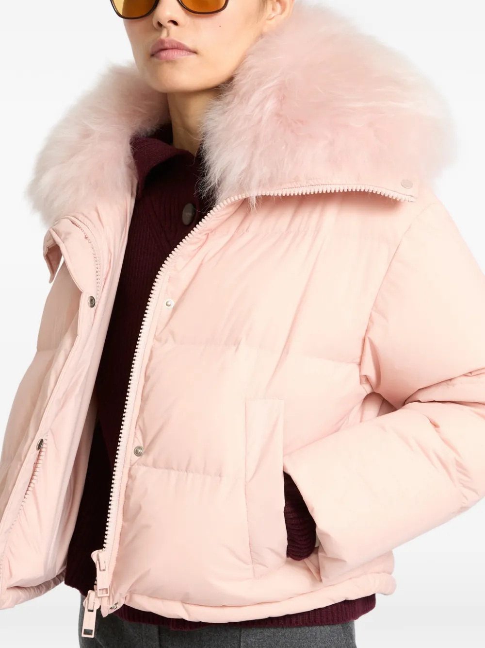 Yves Salomon Lammy donsjack Roze