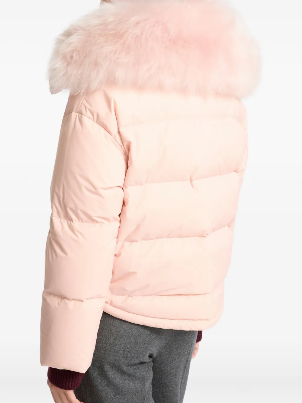 Yves Salomon Lammy donsjack Roze