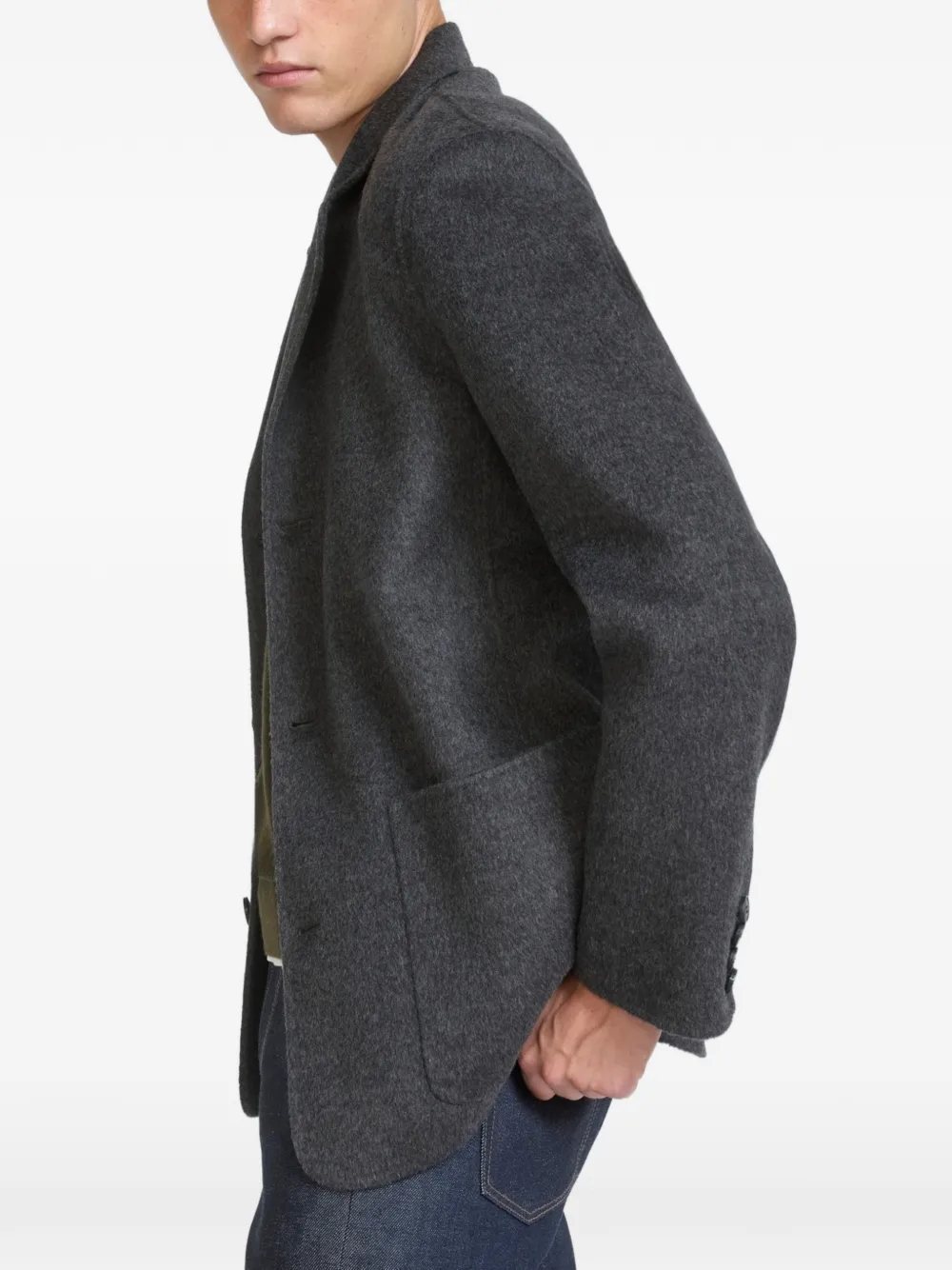 Yves Salomon Dubbelzijdige blazer Grijs