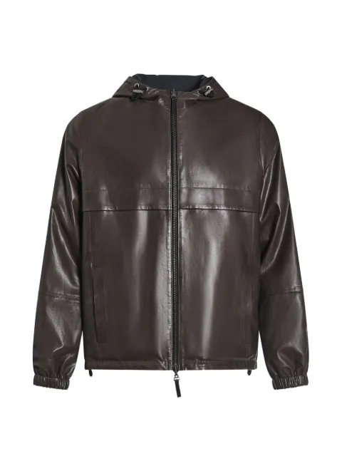Yves Salomon reversible calfskin hoodie