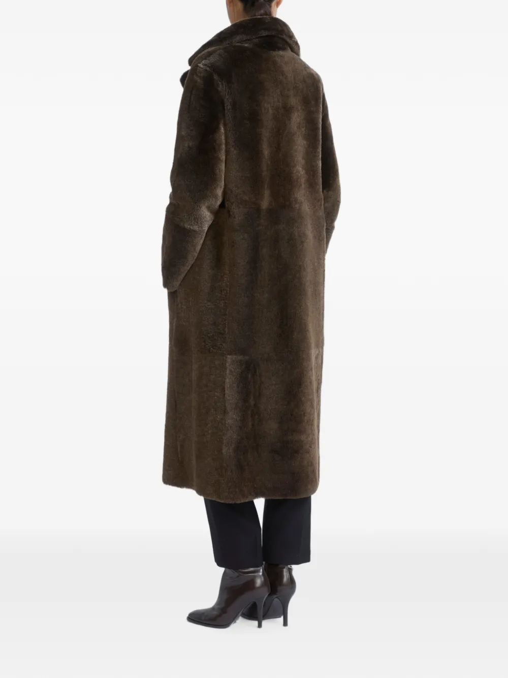 Yves Salomon Lammy coat Bruin