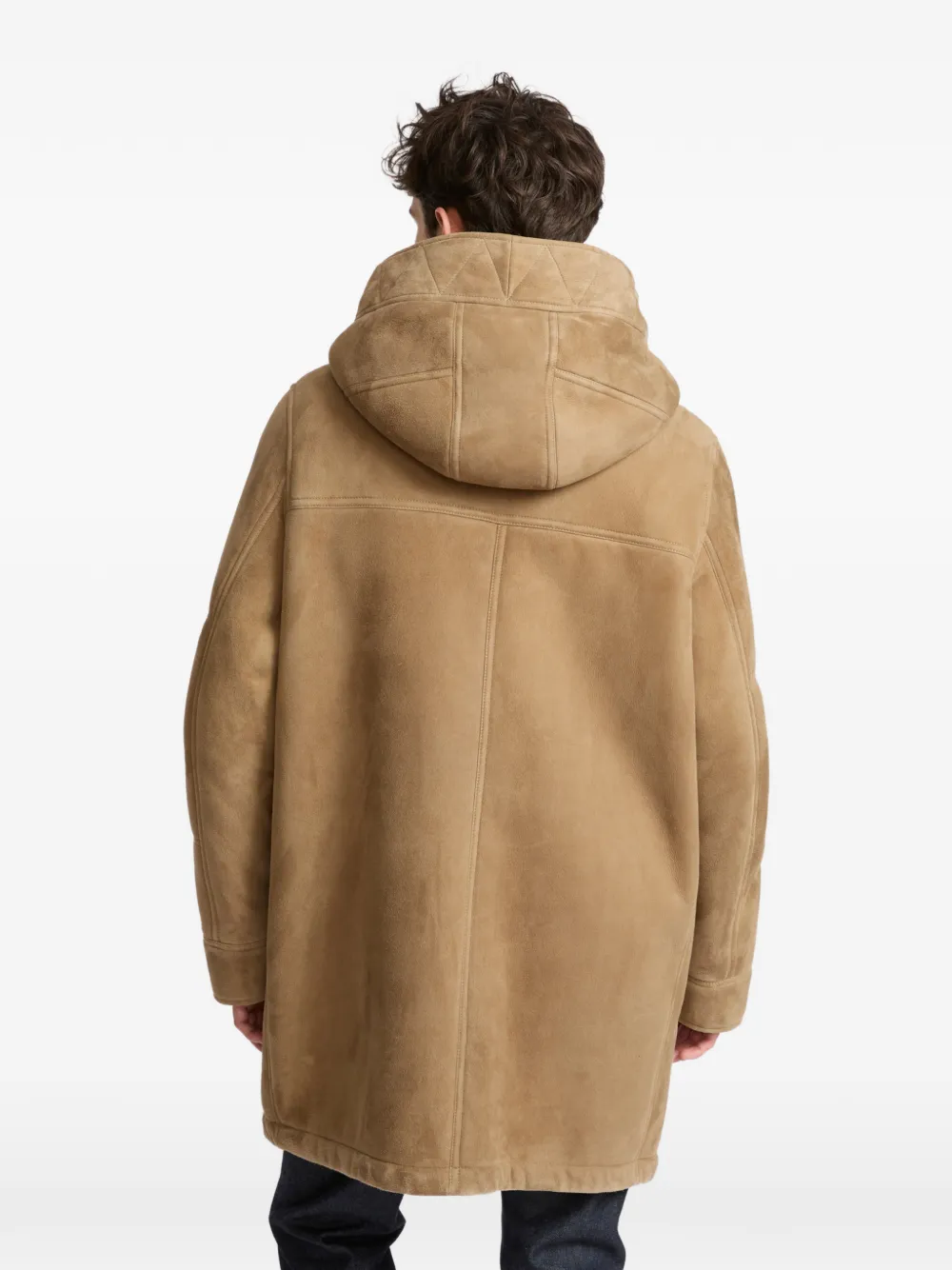 Yves Salomon Parka met capuchon Beige
