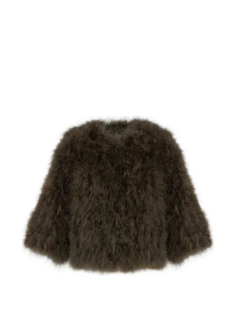 Yves Salomon feather-embellished jacket