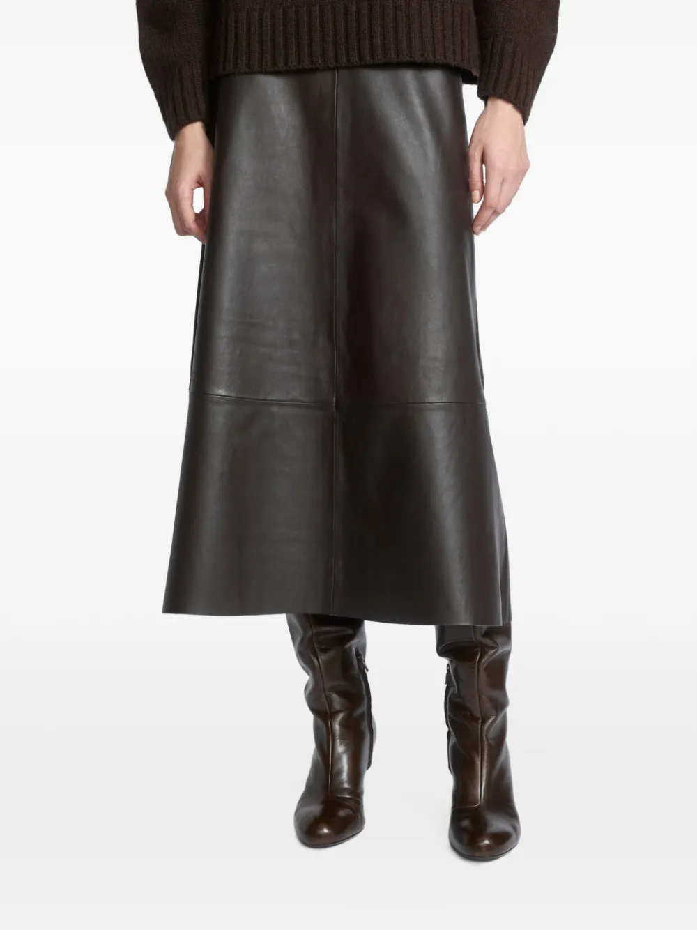 Yves Salomon lambskin leather maxi skirt - Noir Yves Salomon lambskin leather maxi skirt - Noir