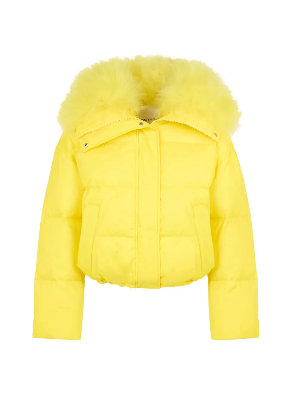 Yves Salomon lambswool-trim puffer jacket
