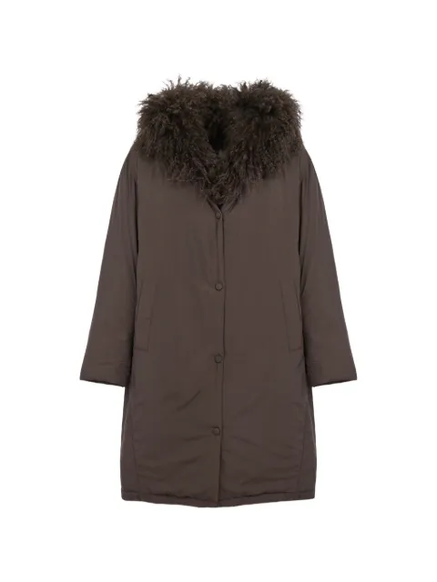 Yves Salomon brown hooded coat
