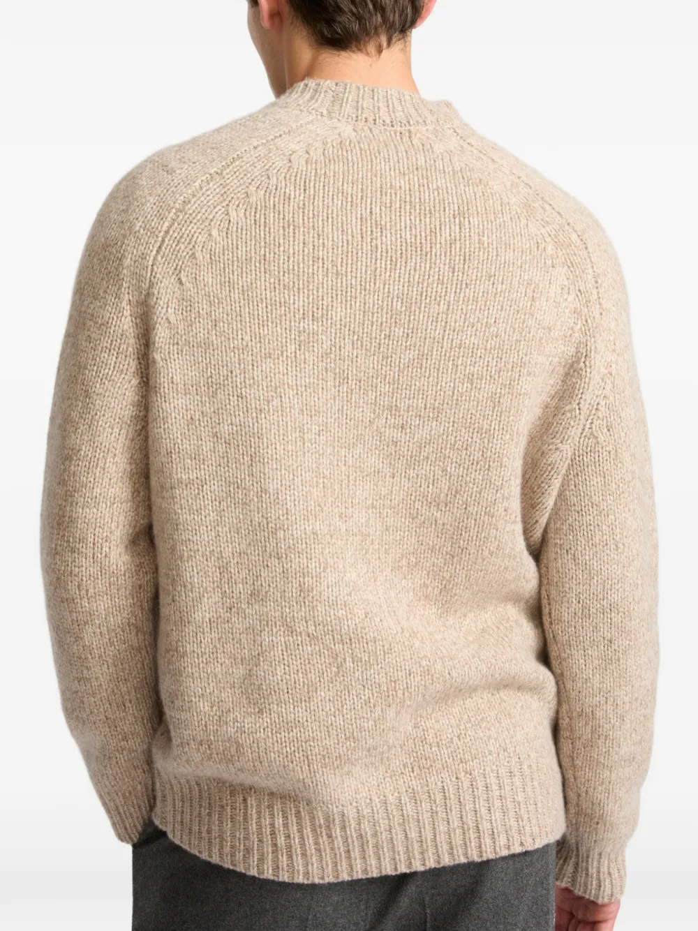 Yves Salomon Trui met raglanmouwen Beige