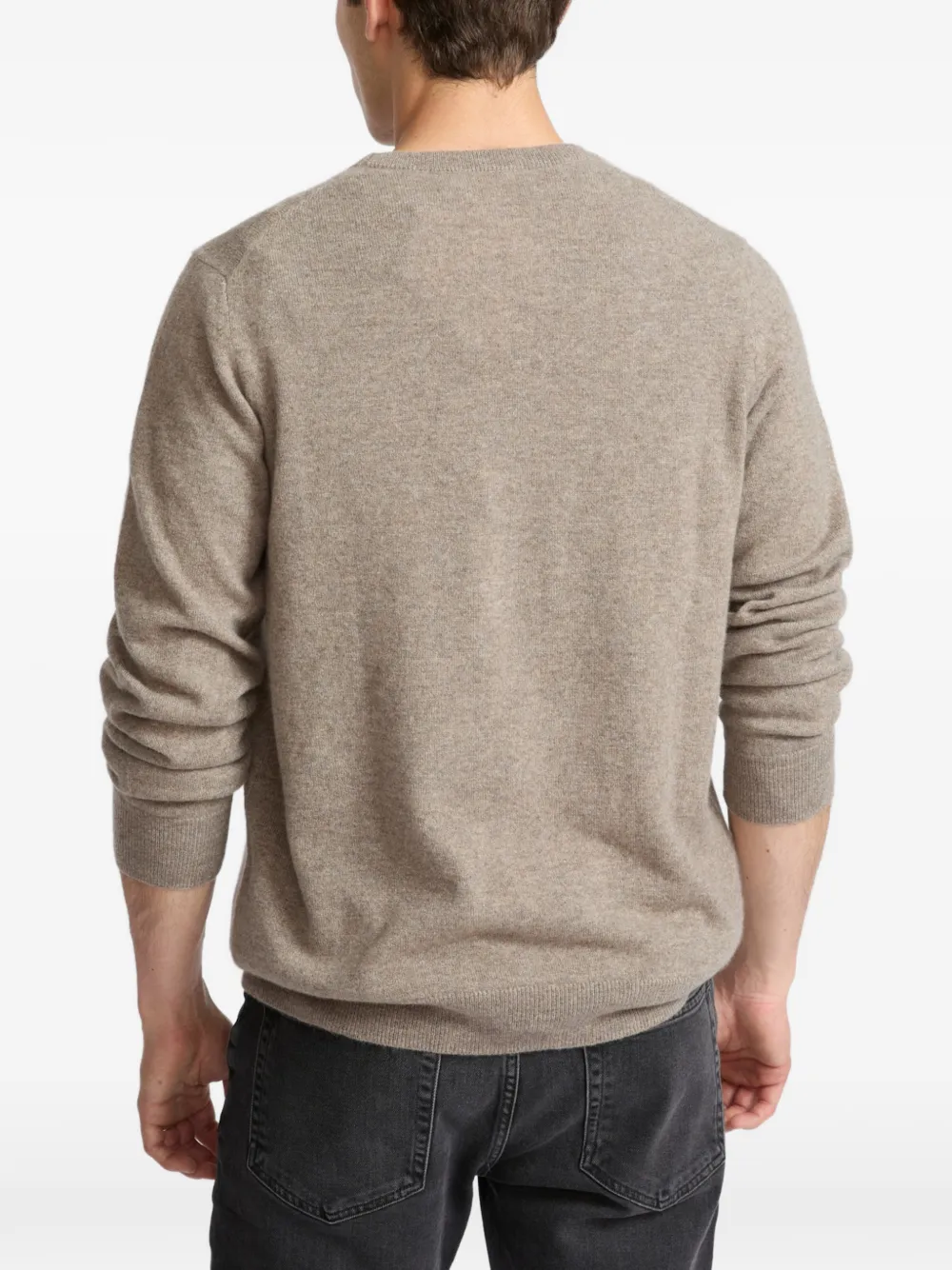 Yves Salomon Kasjmier trui met ronde hals Beige