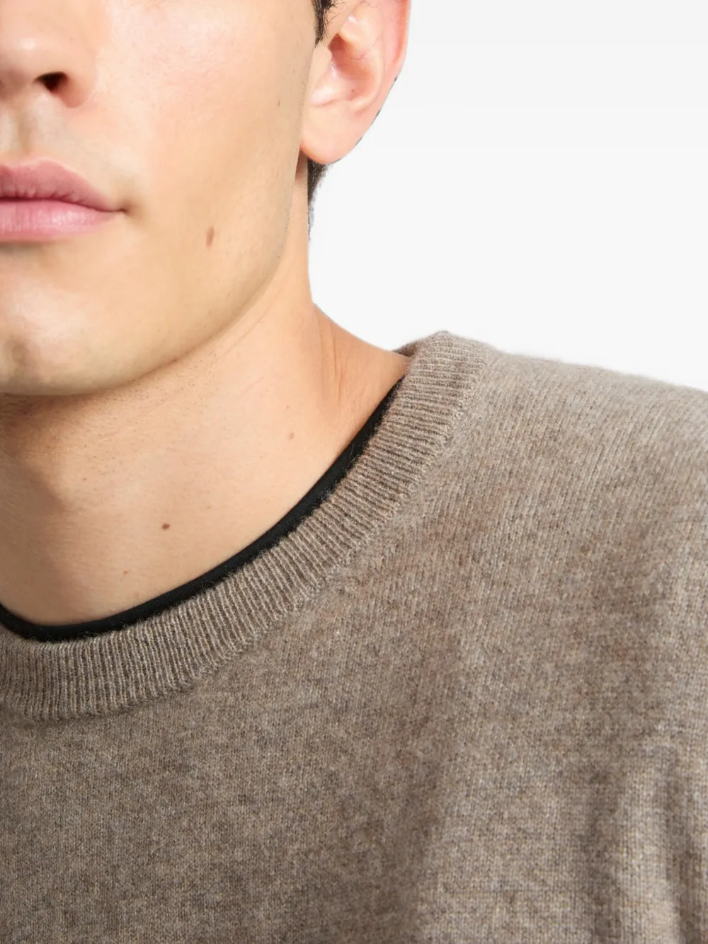Yves Salomon Kasjmier trui met ronde hals Beige