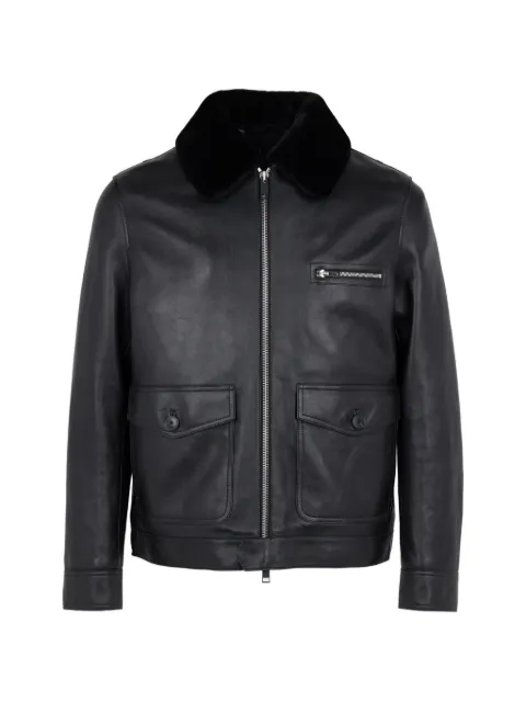 Yves Salomon shearling-collar leather jacket