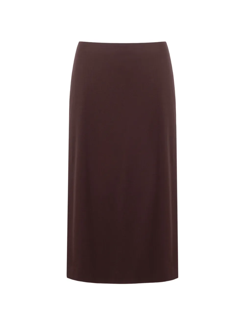 THE ARKOW Lily side-slit midi skirt - Marrone