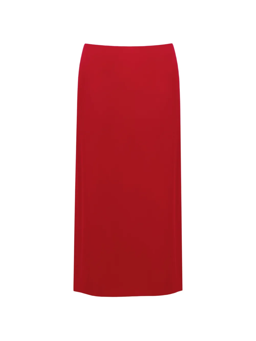 THE ARKOW Lily side-slit midi skirt - Rosso